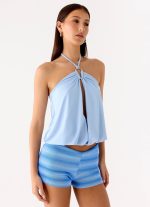Jisoo Halter Top - Blue - 图片 6