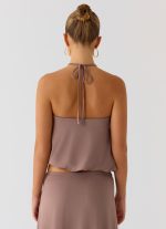 Jisoo Halter Top - Desert Taupe - 图片 3