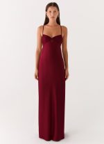 Joanie Maxi Dress - Maroon - 图片 6