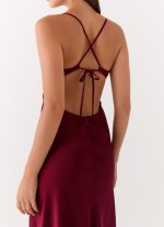 Joanie Maxi Dress - Maroon - 图片 4