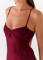 Joanie Maxi Dress - Maroon - 图片 5