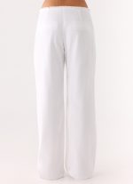 Josephina Linen Pant - White - 图片 3