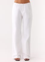 Josephina Linen Pant - White