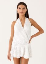 Jovanna Lace Mini Dress - White - 图片 3
