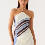Julissa Halter Top - Purple Stripe