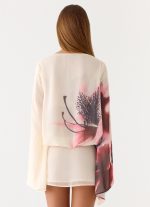 Junia Long Sleeve Mini Dress - Velvet Bloom - 图片 3