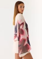 Junia Long Sleeve Mini Dress - Velvet Bloom - 图片 5