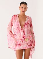 Junia Long Sleeve Mini Dress - Pink - 图片 3