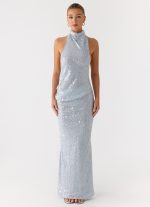 Kaida Sequin Maxi Dress - Misty Blue - 图片 4