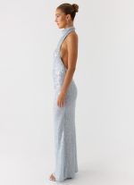 Kaida Sequin Maxi Dress - Misty Blue - 图片 5