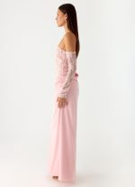 Kaina Off Shoulder Maxi Dress - Pink - 图片 2