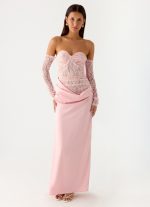 Kaina Off Shoulder Maxi Dress - Pink - 图片 4