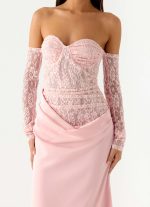 Kaina Off Shoulder Maxi Dress - Pink - 图片 5