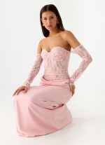 Kaina Off Shoulder Maxi Dress - Pink - 图片 6