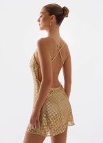 Kaitlin Mini Dress - Gold - 图片 5