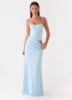 Kalila Corset Maxi Dress - Blue - 图片 8
