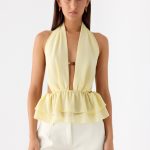 Kat Chiffon Top - Yellow