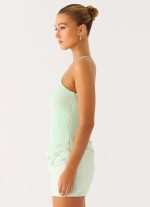 Keanu Cupro Mini Dress - Aqua - 图片 2