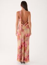 Keena Chiffon Scarf Maxi Dress - Botanic Cheetah - 图片 2