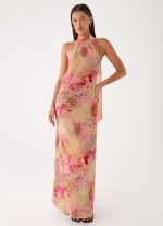 Keena Chiffon Scarf Maxi Dress - Botanic Cheetah - 图片 4