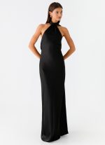 Keena Scarf Maxi Dress - Black - 图片 5