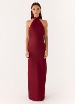 Keena Scarf Maxi Dress - Merlot - 图片 5
