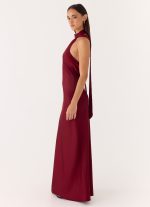 Keena Scarf Maxi Dress - Merlot - 图片 6