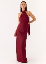 Keena Scarf Maxi Dress - Merlot - 图片 8