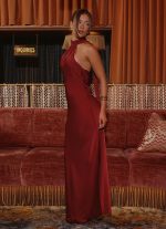 Keena Scarf Maxi Dress - Merlot - 图片 2