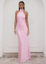 Keena Scarf Maxi Dress - Pink