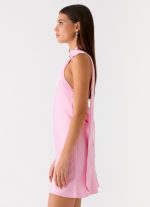 Keena Scarf Mini Dress - Pink - 图片 3