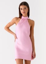 Keena Scarf Mini Dress - Pink - 图片 6
