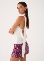 Keena Scarf Top - Ivory - 图片 5