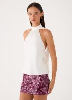 Keena Scarf Top - Ivory - 图片 6