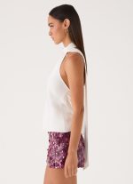 Keena Scarf Top - Ivory - 图片 3