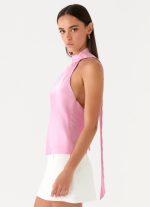 Keena Scarf Top - Pink - 图片 3