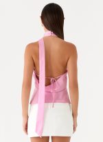 Keena Scarf Top - Pink - 图片 2