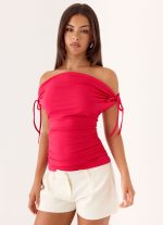 Kenia Multi Wear Top - Magenta Red - 图片 3