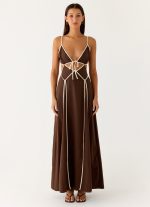 Kerli Maxi Dress - Cool Chocolate - 图片 2