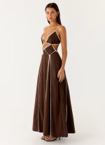 Kerli Maxi Dress - Cool Chocolate - 图片 3