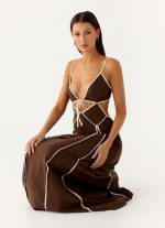 Kerli Maxi Dress - Cool Chocolate - 图片 5