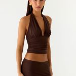 Kerrie Halter Top - Chocolate