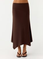 Kerrie Hanky Midi Skirt - Chocolate - 图片 4