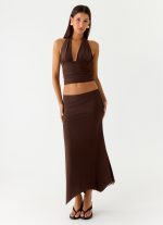 Kerrie Hanky Midi Skirt - Chocolate - 图片 5