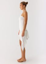 Khalida Jersey Halter Mini Dress - White - 图片 2