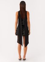 Kiesha Strapless Scarf Mini Dress - Black - 图片 4