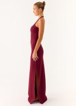 Kill This Love Ribbed Maxi Dress - Dark Cherry - 图片 2