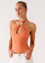 Kirra Halter Top - Peach - 图片 5