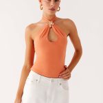 Kirra Halter Top - Peach