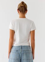 Lamont Baby Tee - White - 图片 4